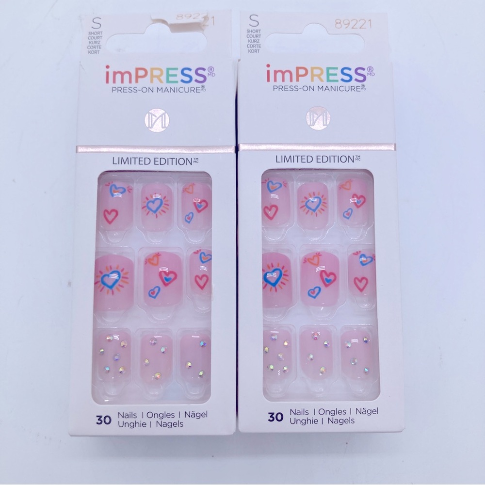 2 Packs NIB LIMITED EDITION imPRESS Press On Nails “Love Above All”